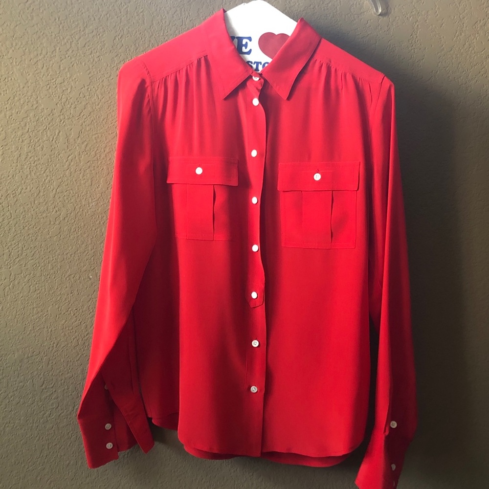 100% Silk J.Crew Button Up